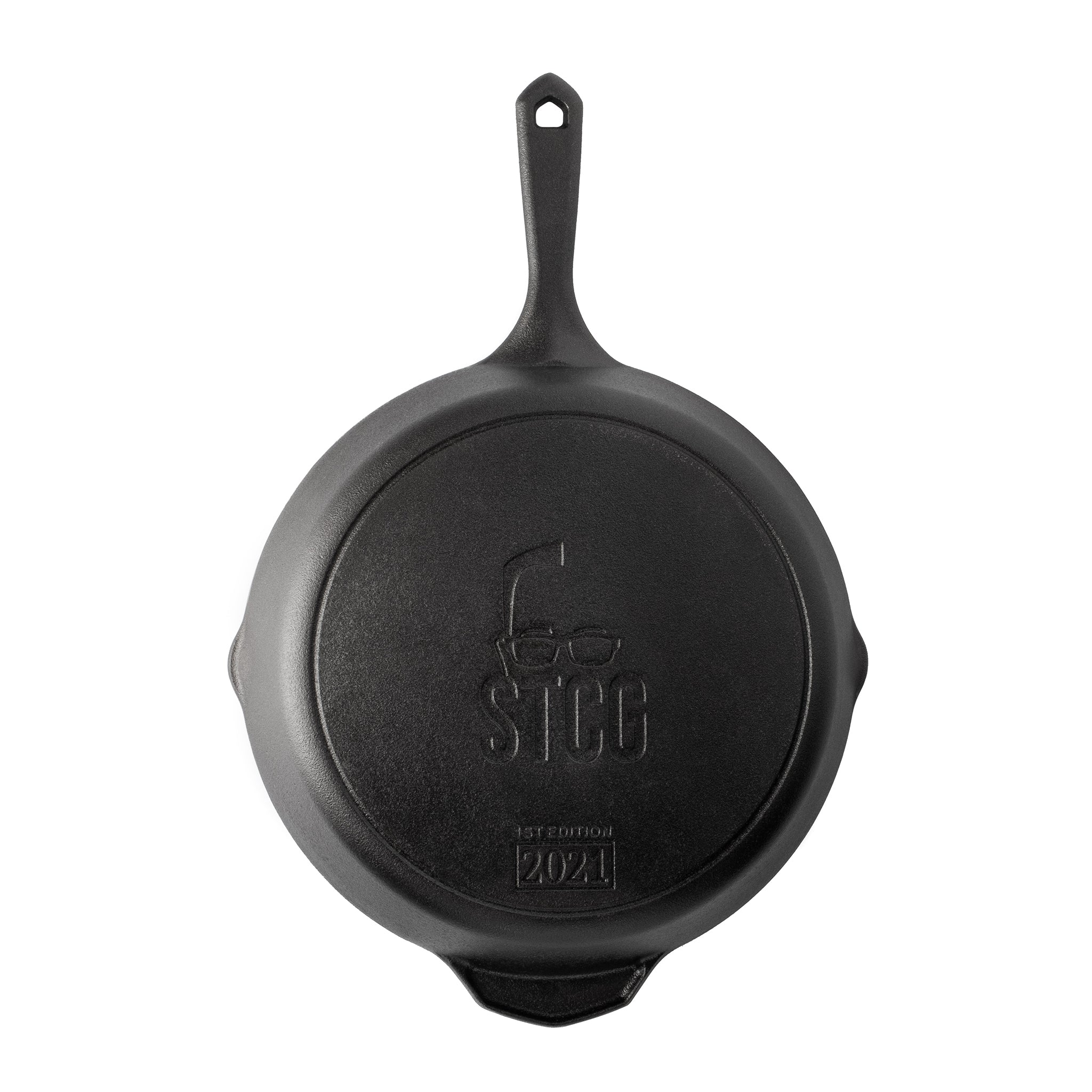 Cast Iron Skillet with Tempered Glass Lid, 12-Inch Double Handled